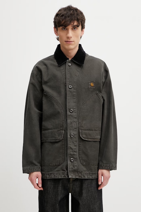 Carhartt WIP Prescott Coat kurtka koszulowa bawełniana męska zielona I036983.3MXGD