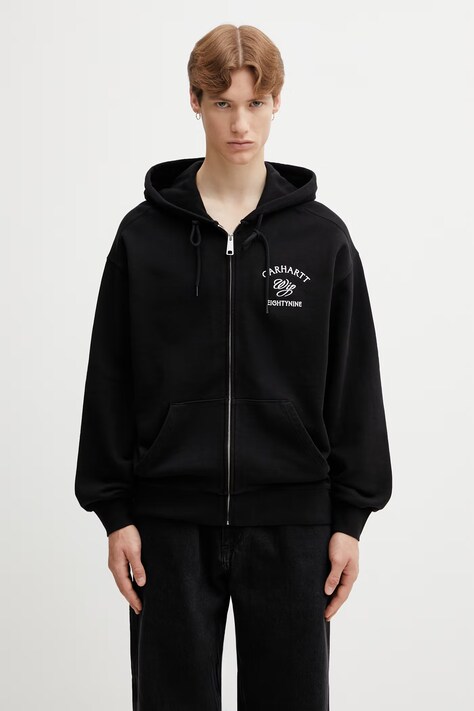 Carhartt WIP Hooded Eightynine Sweat Jacket zip-up sweatshirt cotton Men's black I036373.89XX