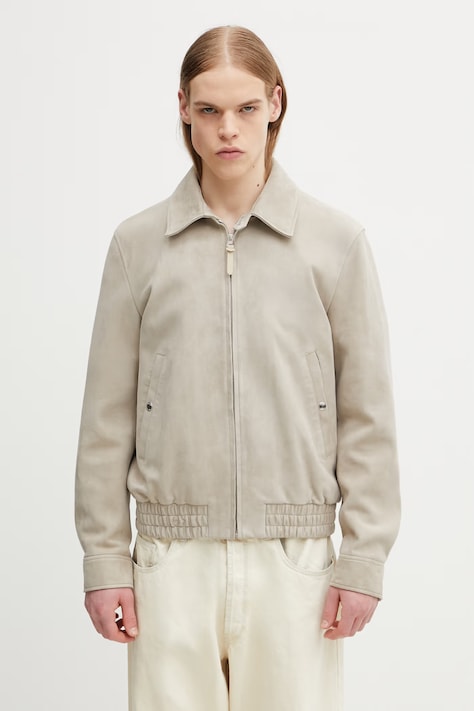 Mackage krótka kurtka zamszowa męska beżowa GIOVANNI.SU