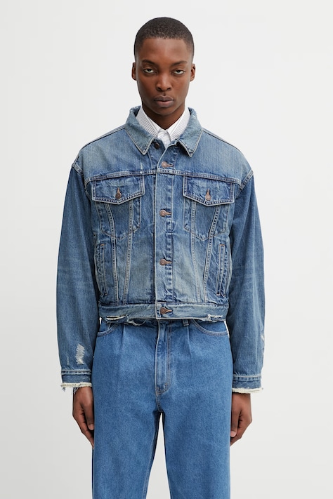 BEAMS коротка куртка джинсова чоловіча блакитна 1118.4080.791