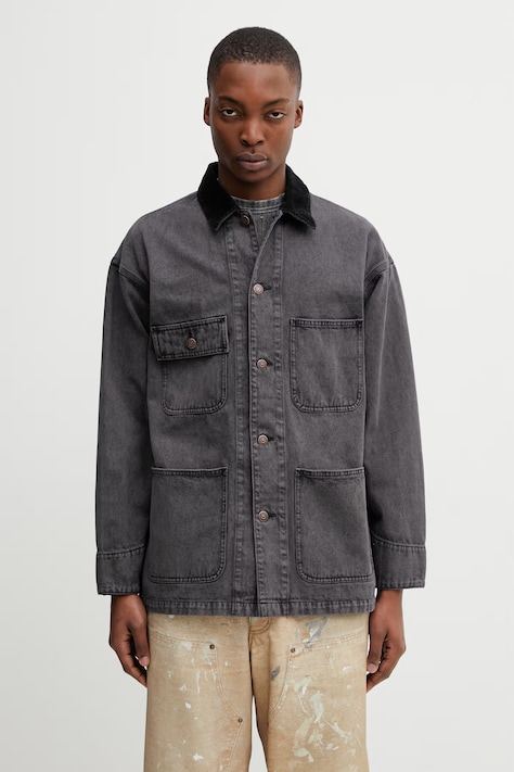 BEAMS jachetă denim bărbătească neagră 1118.4084.791