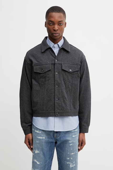 BEAMS short jacket cotton Men's gray 1118.5061.147