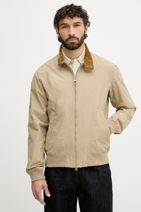 Barbour krótka kurtka męska Royston beżowa MCA0412