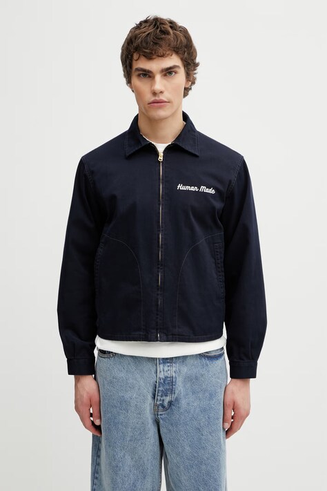 Human Made krótka kurtka bawełniana męska granatowa HM31JK005