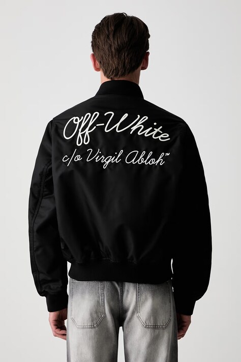Off-White Script bomber pánský černý 44MEH05EC9F0021001