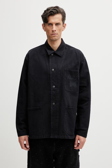 Needles kurtka koszulowa jeansowa męska czarna SX153