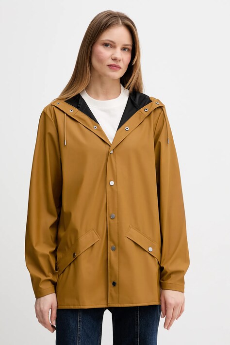 Nepremokavá bunda Rains 12010 Jacket W3 žltá farba, prechodná, 12010