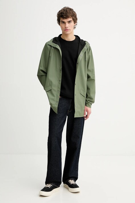 Rains kurtka 12010 Jacket W3 kolor zielony przejściowa 12010