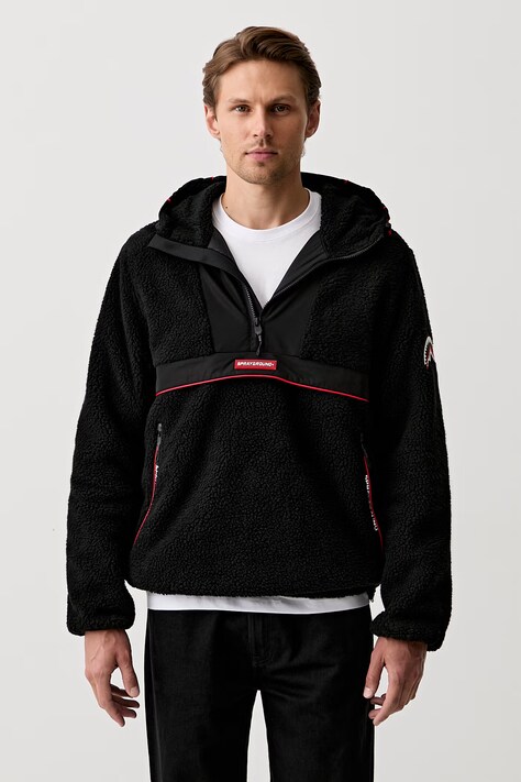 Sprayground anorak polarowy czarny SP137D