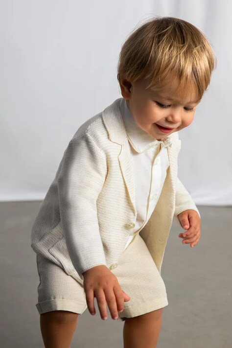 Mayoral marynarka bawełniana niemowlęca kolor beżowy 1403