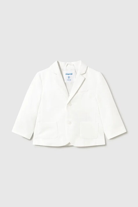 Mayoral marynarka z domieszką lnu dziecięca kolor biały 1404
