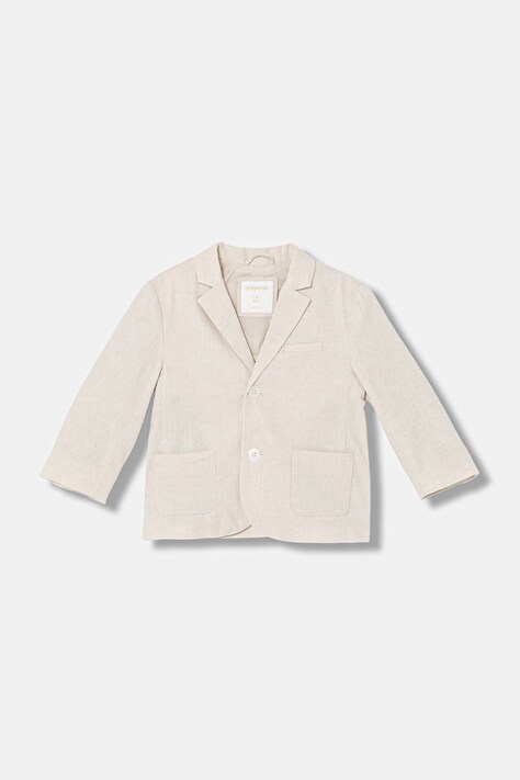 Mayoral marynarka z domieszką lnu dziecięca kolor beżowy 1404