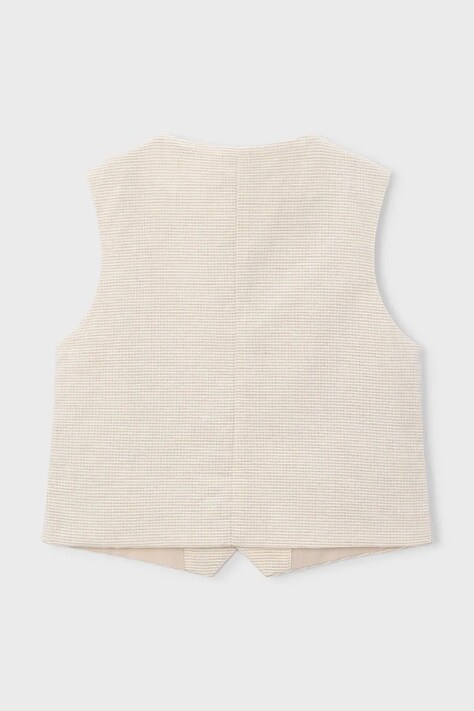 Mayoral kamizelka z domieszką lnu dziecięca kolor beżowy 3379