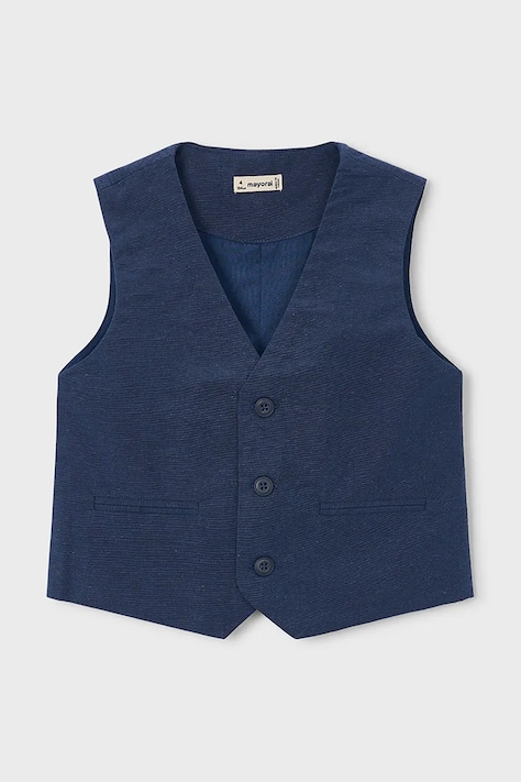 Dječji prsluk od mješavine lana Mayoral boja: tamno plava, 3379