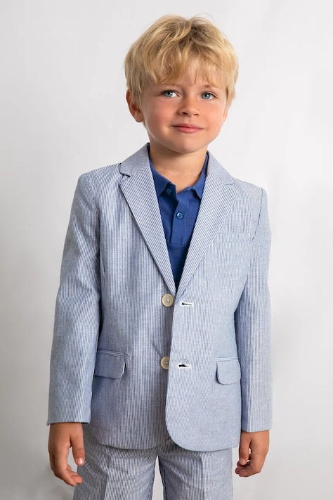 Mayoral marynarka z domieszką lnu dziecięca kolor niebieski 3437