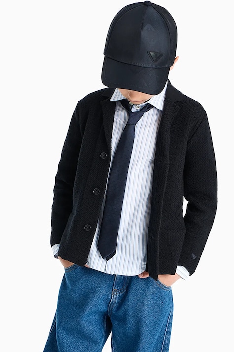 Emporio Armani cardigan copii culoarea bleumarin, EB001215 AF23408