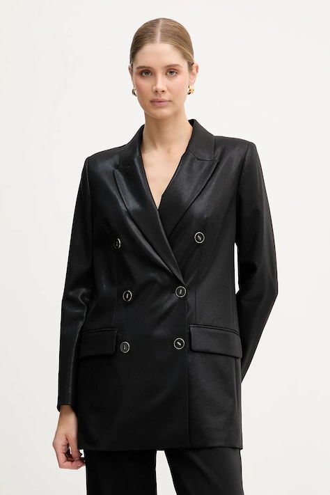 Піджак Marciano by Guess NORA колір чорний двобортний однотонний 6RGN01 7401A