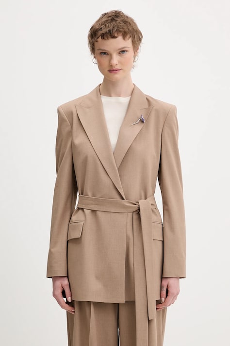 HUGO marynarka Abivale kolor beżowy 50554029