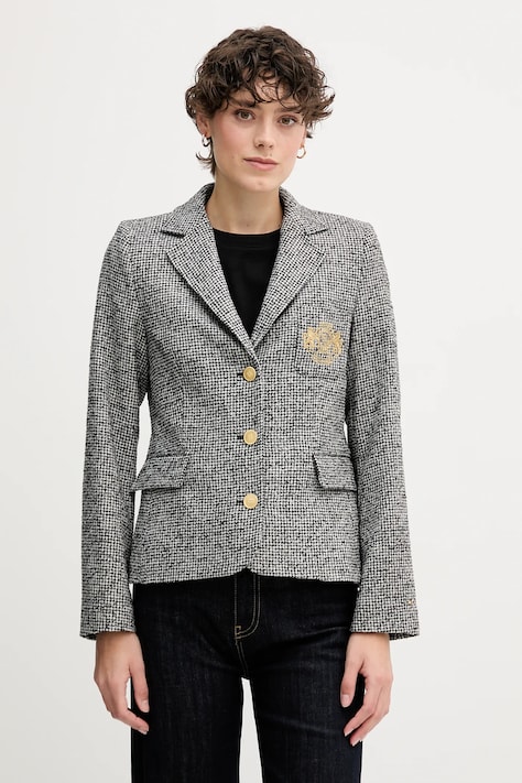 Sako s přídavkem vlny Tommy Hilfiger černá barva, WW0WW48786