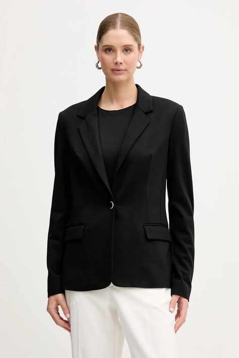 Guess marynarka OLGA kolor czarny jednorzędowa gładka W6RN54 KCMU2
