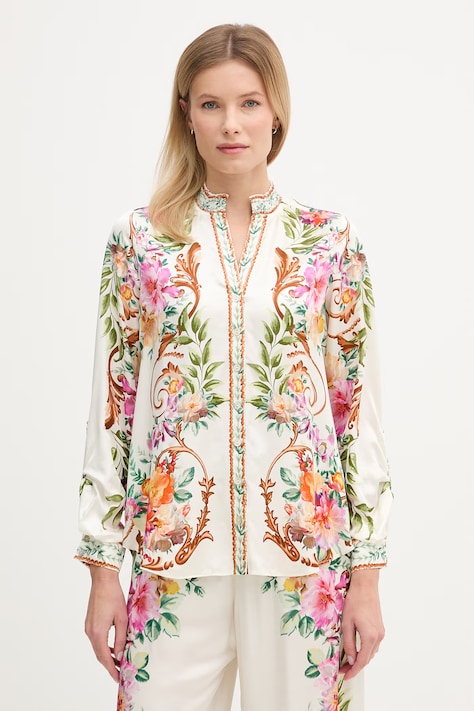 Hale BOB koszula z dodatkiem jedwabiu Kahlani damska kolor beżowy regular 5YDG212A