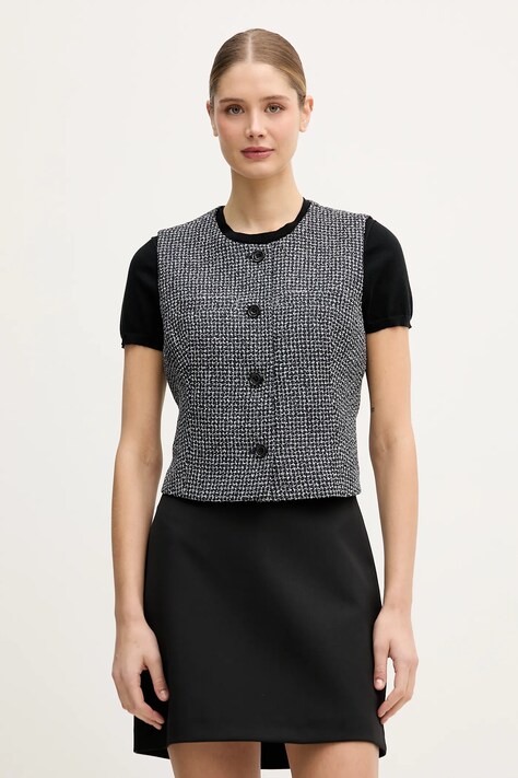 Dkny kamizelka kolor granatowy jednorzędowa UK5TV354