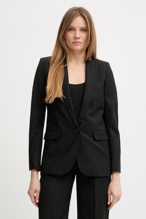 ZADIG&VOLTAIRE marynarka kolor czarny jednorzędowa WWBL01950