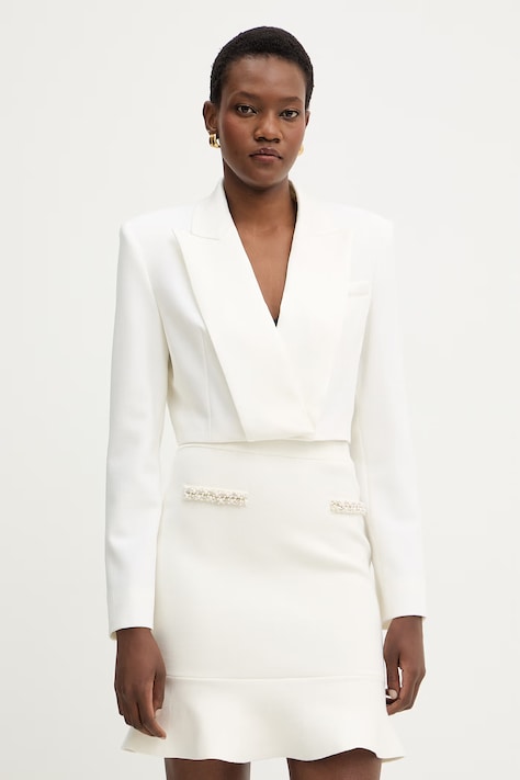 Pinko sacou culoarea bej, cu două rânduri de nasturi, uni, 106394 A35I