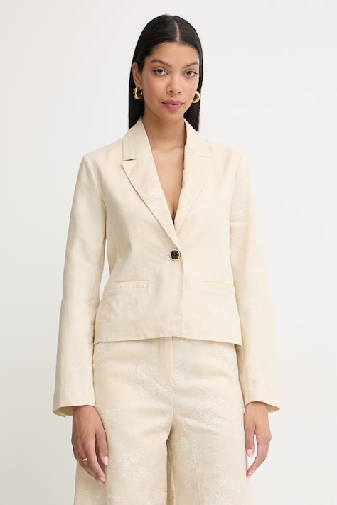 Pinko sako dámske ľanové béžové 106526 A374
