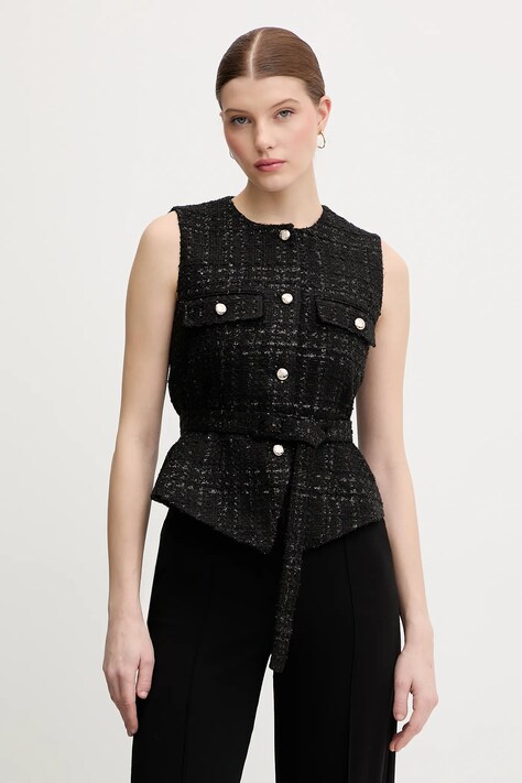 Joop! kamizelka kolor czarny jednorzędowa 30100168