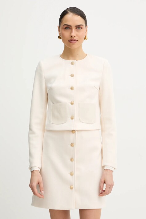 Morgan marynarka kolor beżowy jednorzędowa gładka VIKTORY