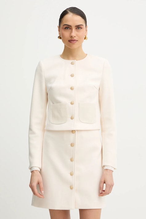 Morgan marynarka kolor beżowy jednorzędowa gładka VIKTORY