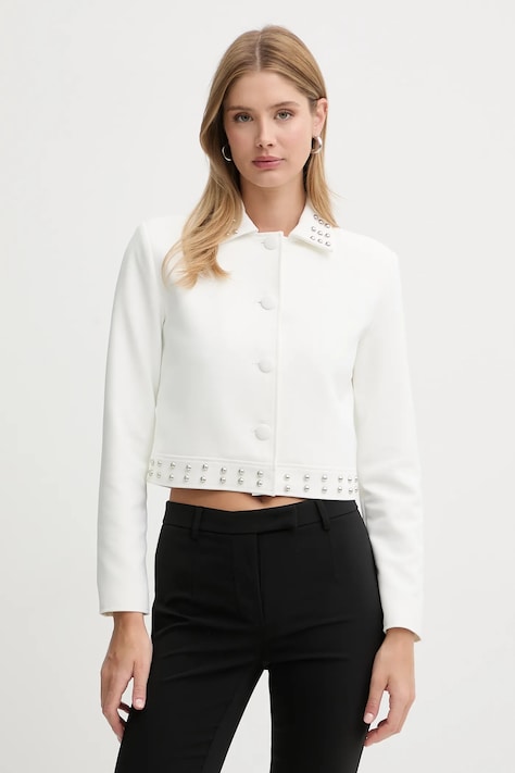 Liu Jo marynarka kolor beżowy jednorzędowa gładka WA6107 T2527