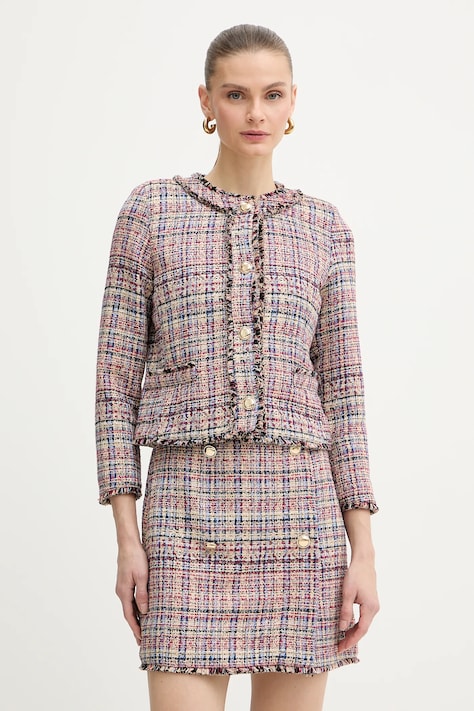 IBlues marynarka GALLI kolor czerwony jednorzędowa wzorzysta 2617041071200