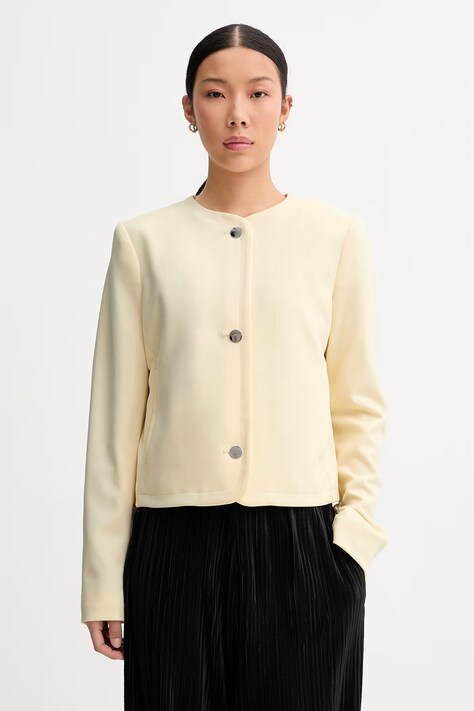 Calvin Klein σακάκι γυναικείο μπεζ LV044F418G