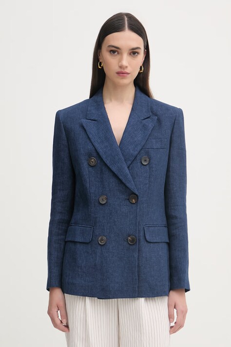 Luisa Spagnoli marynarka damska lniana Vittorio granatowa 542898
