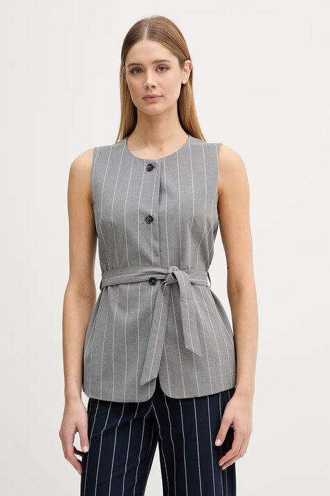 United Colors of Benetton kamizelka damska szara 26Q2DJ015