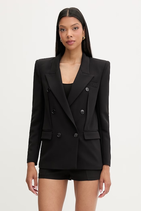 Elisabetta Franchi двубортный пиджак для женщин чёрный GI21762E2