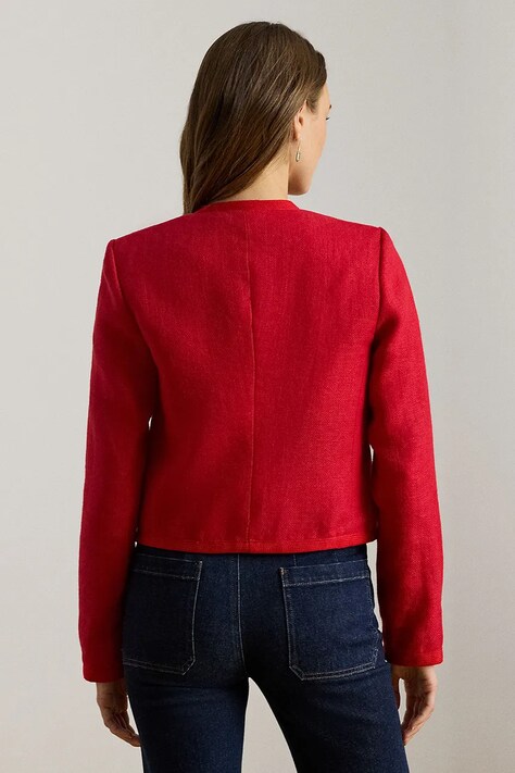 Lauren Ralph Lauren жакет жіночий лляний — SS26-KZD08C, червоний — фото 2