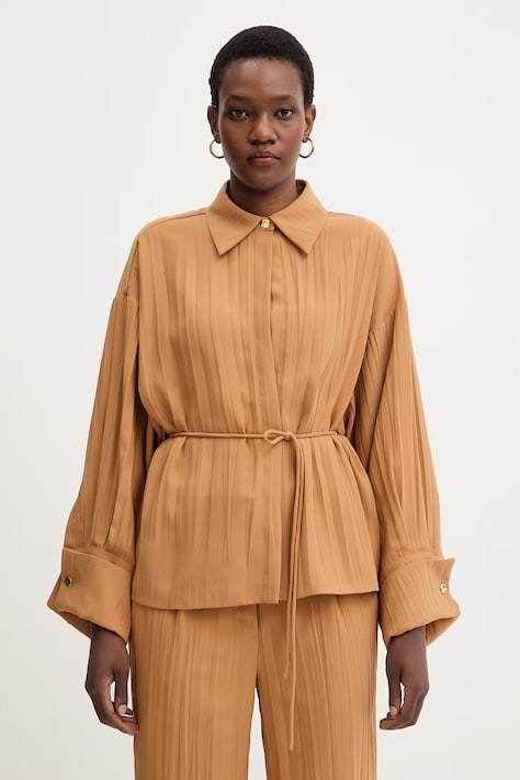 MAX&Co. marynarka MCOAGITARE kolor brązowy jednorzędowa gładka 2616041053200