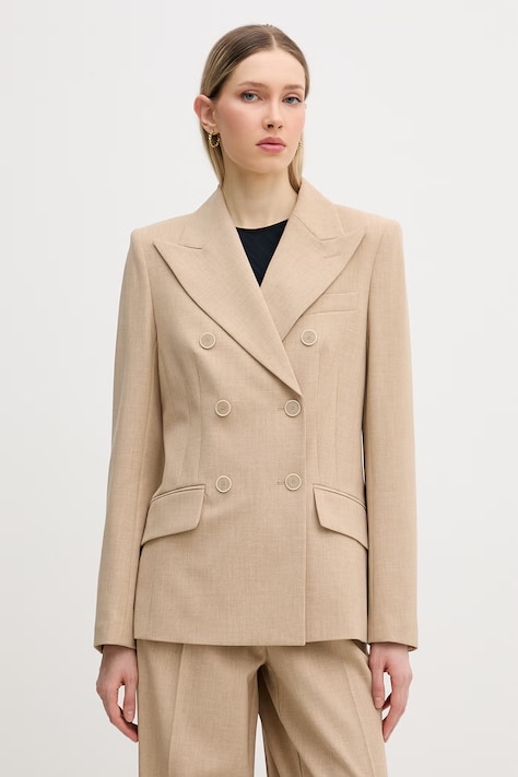 Marc Aurel marynarka dwurzędowa damska beżowa 3176A11085