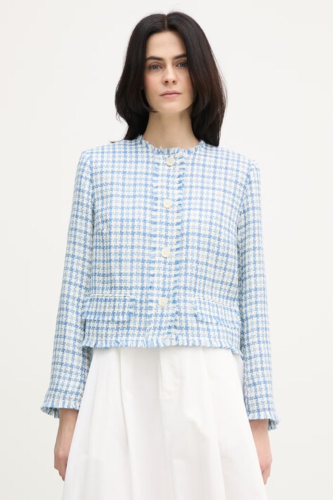 Joop! marynarka kolor niebieski jednorzędowa wzorzysta 30101562