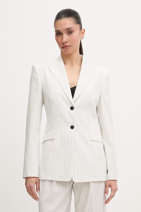 HUGO marynarka garniturowa damska z wiskozy Asmalla biała 50561472