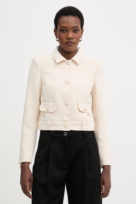 Morgan marynarka jednorzędowa damska beżowa VFOUDY