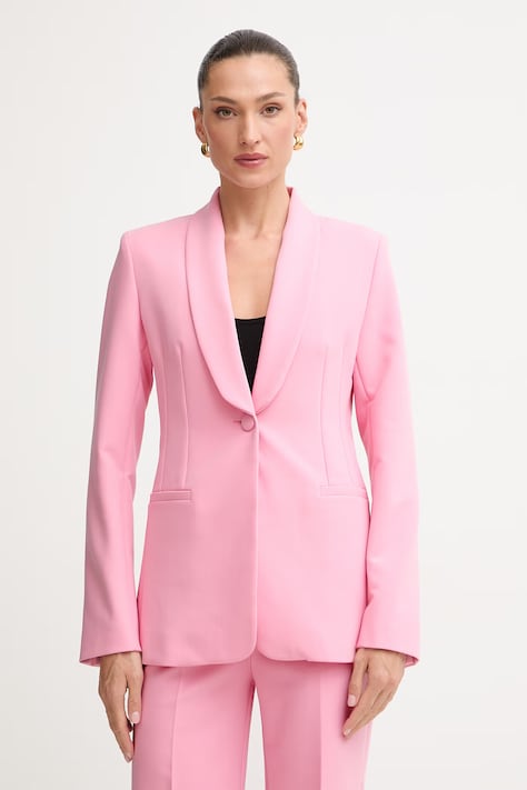 Morgan marynarka jednorzędowa damska z wiskozą różowa VMAKI.F