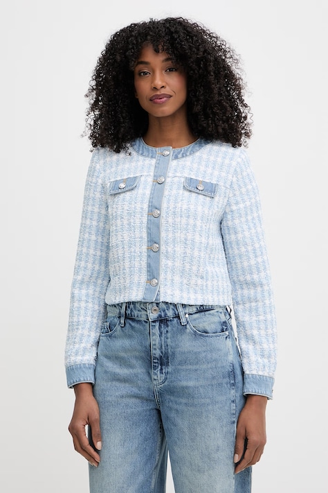 Morgan marynarka damska z bawełną niebieska VNIKI