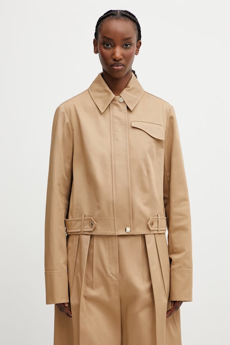 Sportmax Spxfinanza kurtka przejściowa damska bawełniana beżowa 2612041062600