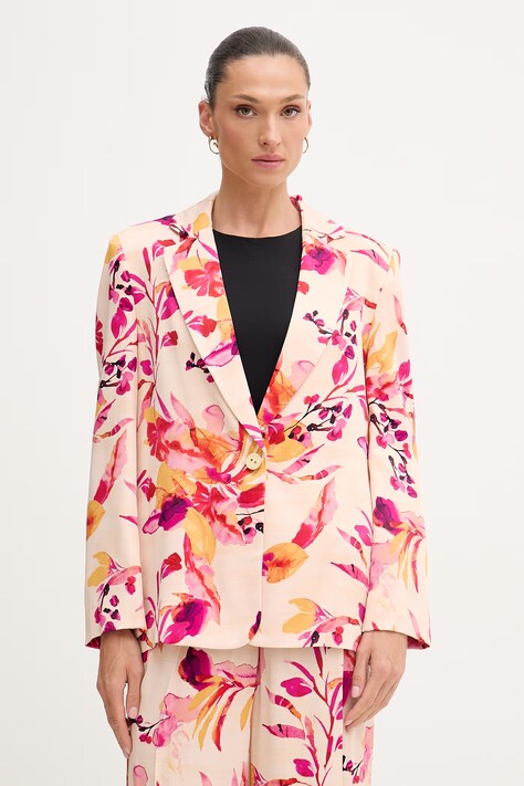 Lola Casademunt marynarka jednorzędowa damska z wiskozy multicolor MS2602012