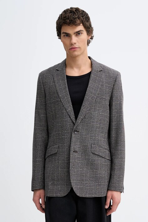 Rag & Bone marynarka wełniana męska kolor szary RV1D25F4MWO