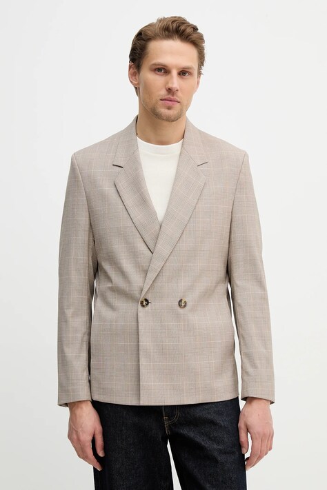 Sisley marynarka męska kolor beżowy 22K3SW02M